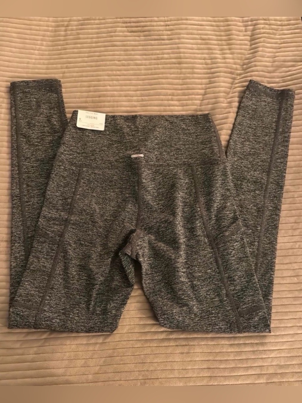 Women's Aerie Heathered Gray Athletic Leggings with Pockets